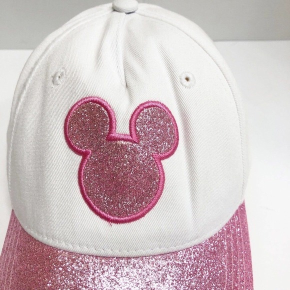Disney Youth Pink Shimmer Mickey Minnie Mouse Baseball Cap - Picture 4 of 12